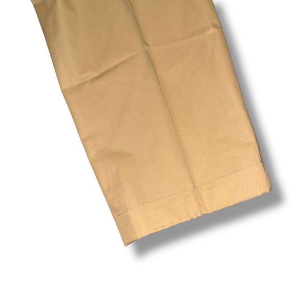 Zanella Tan Twill Chino Dress Pleated Trouser Pants 34/30 - Picture 6 of 10